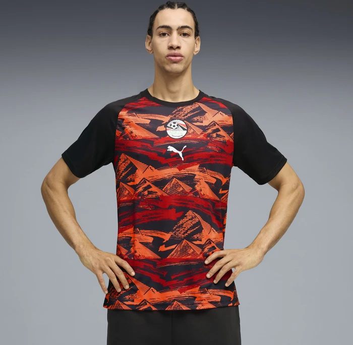 Puma FIFA WM 2026 Ägypten Aufwärmtrikot kurzarm puma black/puma red (Herren)