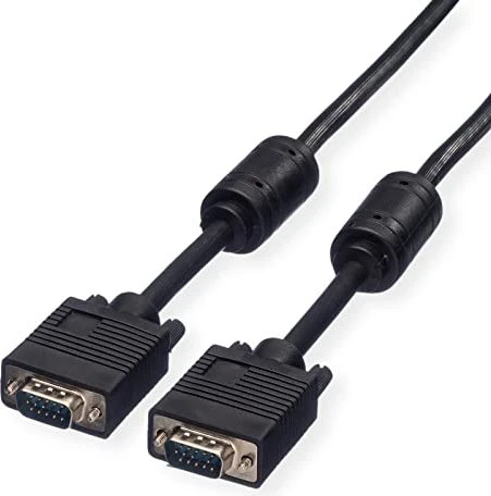 Roline / Secomp VGA Kabel ST/ST mit Ferrit 20m, schwarz