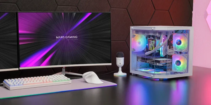 Mars Gaming MC-3TLITE White, Glasfenster