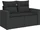 vidaXL Gartensofa mit Kissen 131cm 2-Sitzer schwarz (365971)