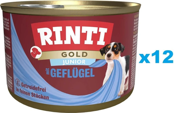 Finnern Rinti Gold Junior Geflügel, 2.22kg (12x 185g)