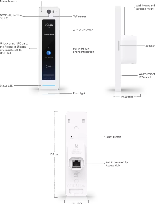 Ubiquiti Access Reader G2 Pro weiß