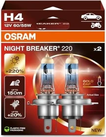 Osram Night Breaker 220 H4 60/55W, 2er-Pack Faltschachtel