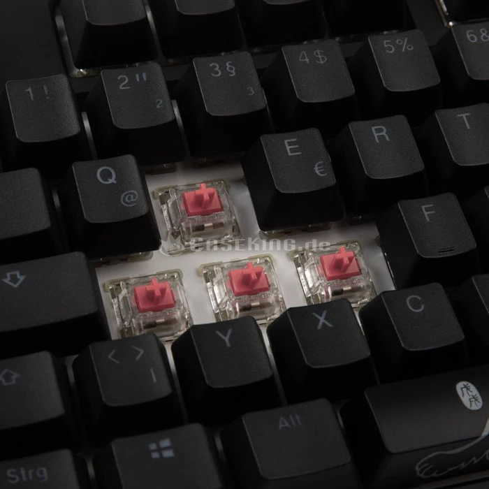 Ducky One 2 RGB TKL PBT, LEDs RGB, schwarz, MX SILENT RGB RED, USB, DE