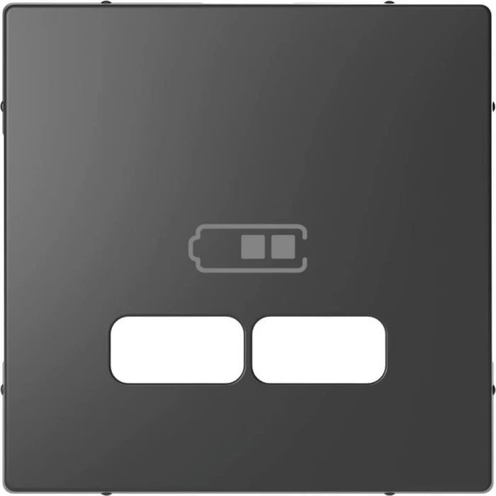 Merten System Design Zentralplatte für USB Ladestation-Einsatz, anthrazit