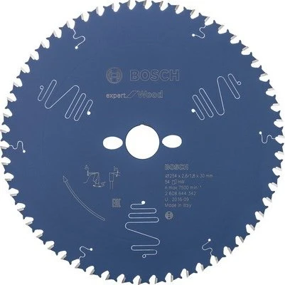 Bosch Professional Expert for Wood Kreissägeblatt 54Z, 254x1.8x30mm, 1 Stück