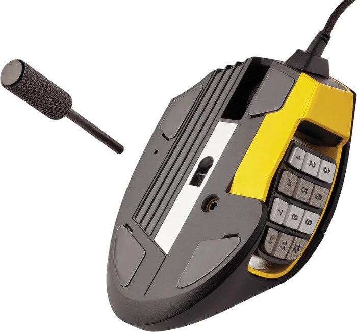 Corsair Scimitar RGB Optical MOBA/MMO Gaming Mouse gelb, USB
