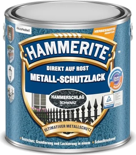 Hammerite Hammerschlag Metallschutz-Lack außen schwarz, 2.5l