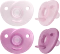 Philips Avent SCF099/20 Soothie Shapes Beruhigungsschnuller, 0-6M, Silikon, blau/rosa, 4 Stück Vorschaubild