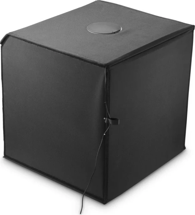 Hama Mini-Fotostudio ToGo, faltbare Fotobox mit LED-Ringlicht, 50x50cm