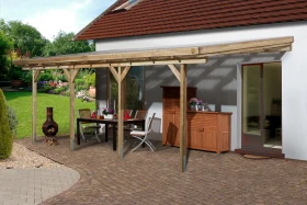 Weka 671 Terrassenüberdachung 704x306cm natur