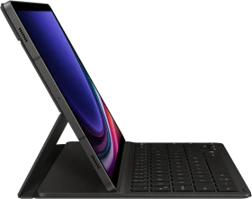 Samsung EF-DX720 Book Cover Keyboard Slim mit AI-Taste für Galaxy Tab S9 / S9 FE / S10 FE, schwarz, DE