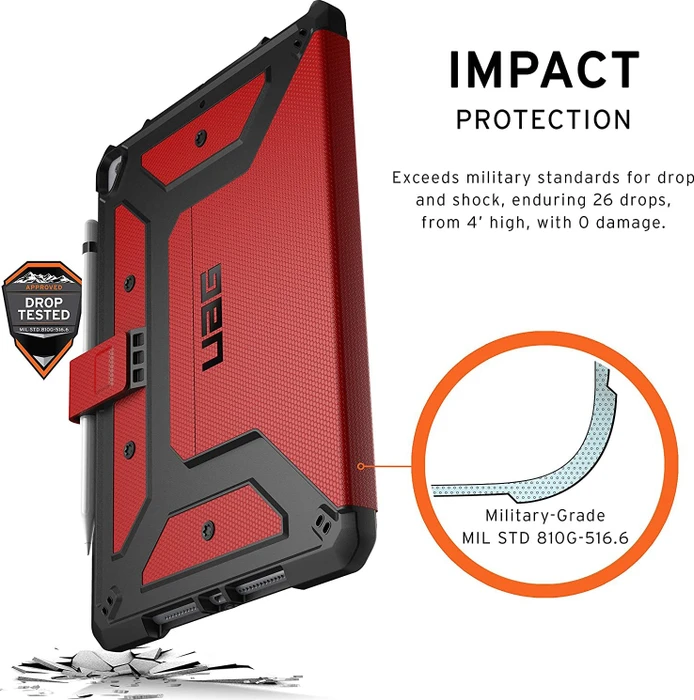 UAG Metropolis Series Case für Apple iPad 10.2" 2019/2020, Magma rot