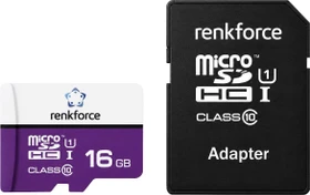 Renkforce RF-mSDHC-16GB R80 16GB Kit, UHS-I U1, Class 10