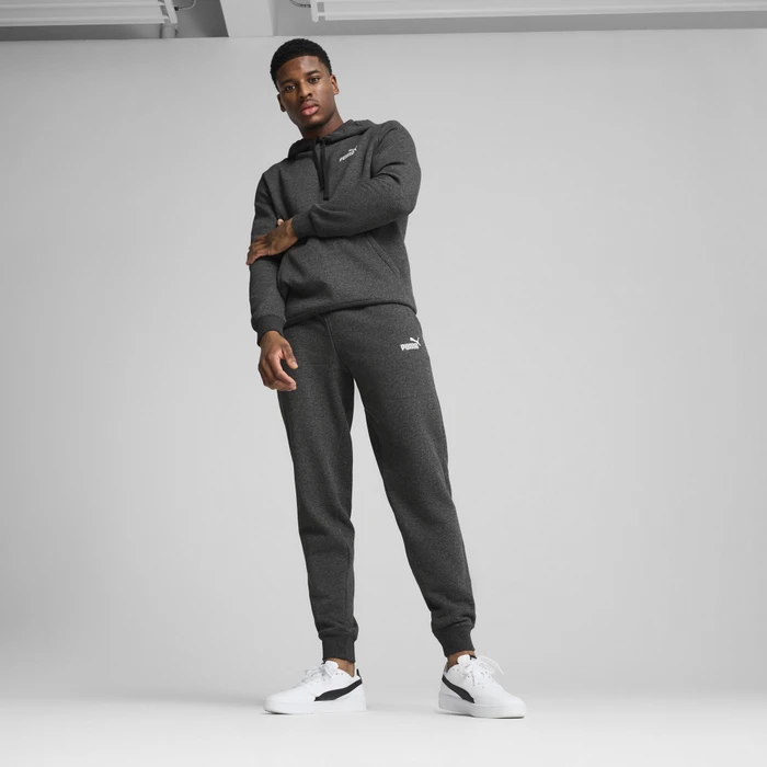 Puma Essentials No. 1 Logo Fleece Trainingshose lang dark gray heather (Herren)