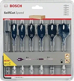 Bosch Professional SelfCut Speed Flachfräsbohrer-Sortiment, 7-tlg.