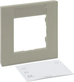 Legrand Niloe Step 1-fach Rahmen mit Beschriftungsfeld, sand