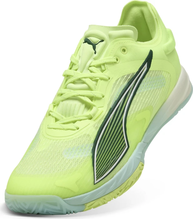 Puma Accelerate Nitro SQD 4 Handballschuhe fizzy light/green terrain/puma white/puma silver