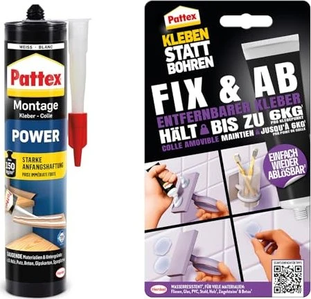 Pattex PXP37 Montagekleber Power weiß, 370g