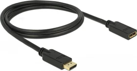 DeLOCK DisplayPort 1.2 Verlängerungskabel 4K 60Hz schwarz, 1m