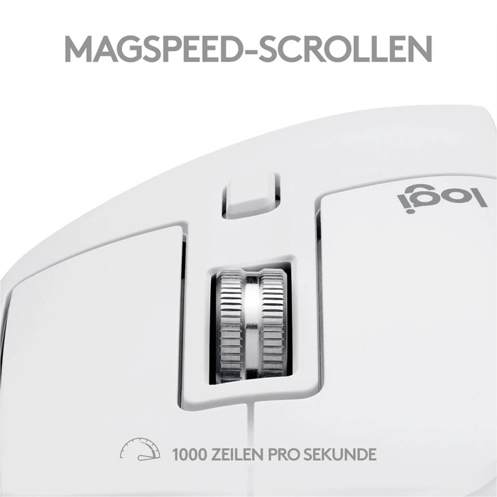 Logitech MX Master 3S for Mac Pale Grey, Logi Bolt, USB/Bluetooth