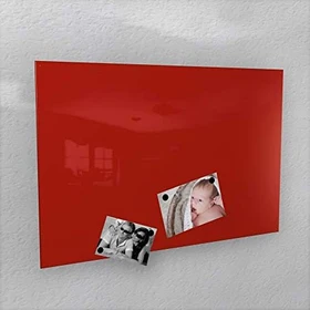 Colours Manufaktur Glas-Magnettafel, Glasboard, verkehrsrot, 60x90cm
