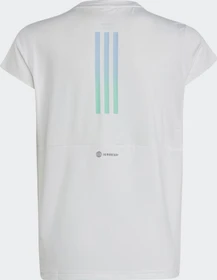 adidas Aeroready 3-Streifen Funktionsshirt kurzarm white/black/blue dawn (Junior)