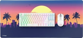 Trust Gaming GXT 882 3-in-1 Gaming-Bundle, Wireless TKL Keyboard & Mouse + XXL Mousepad Miami Style, USB, DE