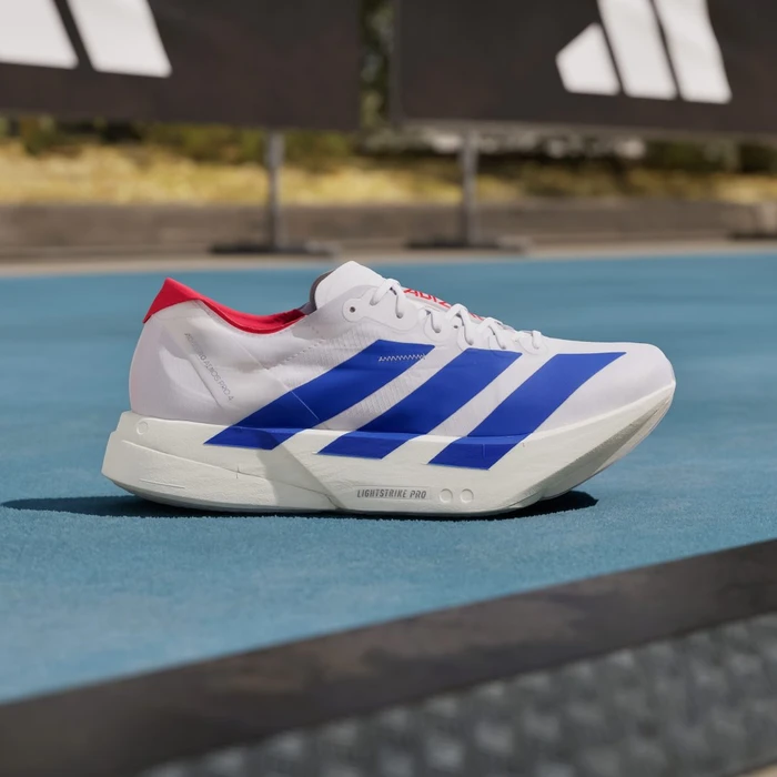 adidas Adizero Adios Pro 4 cloud white/royal blue/pure ruby (Herren)