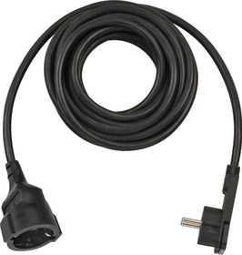 Brennenstuhl Verlängerungskabel mit Winkel-Flachstecker IP20 schwarz H05VV-F 3G1,5, 5m