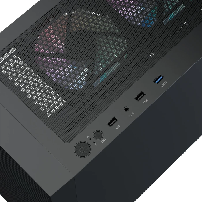 AeroCool B509A Flow Black, Glasfenster, 650W ATX