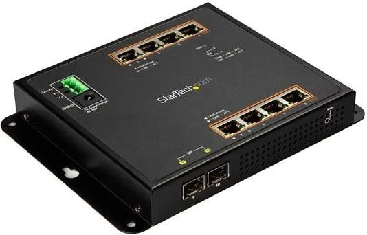 StarTech IES101 Wallmount Gigabit Managed Switch, 8x RJ-45, 2x SFP, 200W PoE+