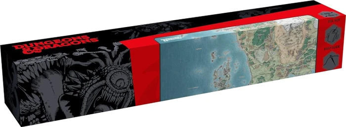 Konix Dungeons & Dragons XXL Faerun Map Mouse Pad, 800x460mm, Motiv blau/grün