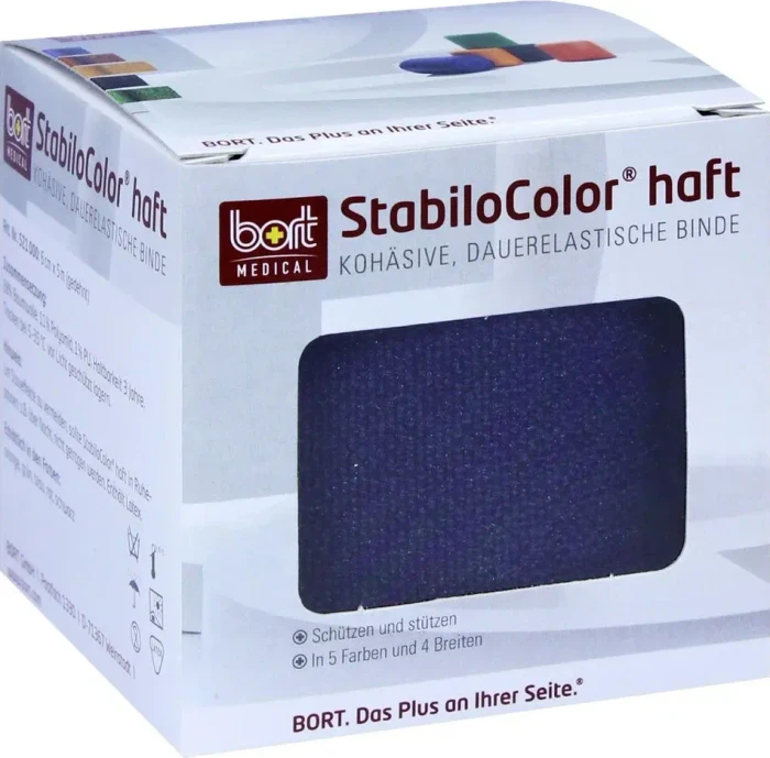 Bort Medical StabiloColor haft Bandage blau, 6cm x 5m, 1 Stück