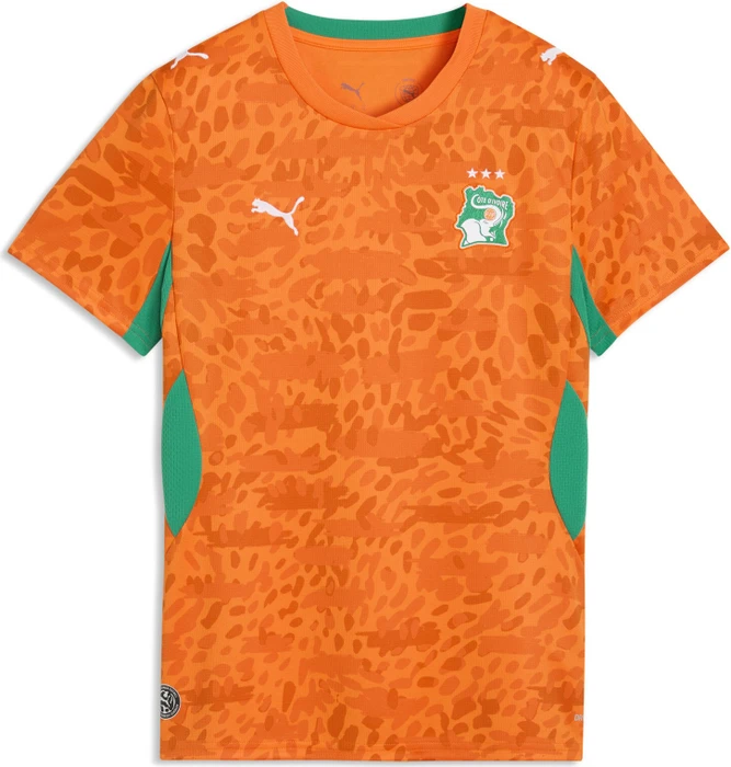 Puma FIFA WM 2026 Elfenbeinküste Heimtrikot kurzarm rickie orange/sport green (Damen)