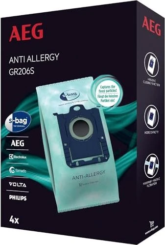 AEG Electrolux GR206S s-bag Hygiene Anti-Allergy Staubsaugerbeutel