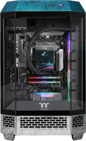 Thermaltake The Tower 300 Blue Silver, blau, Glasfenster (AW-CA00-250020-00)