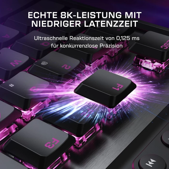 Turtle Beach Command Series KB7 TKL, schwarz, LEDs RGB, Low-Profile TITAN Hall-Effect, USB, DE