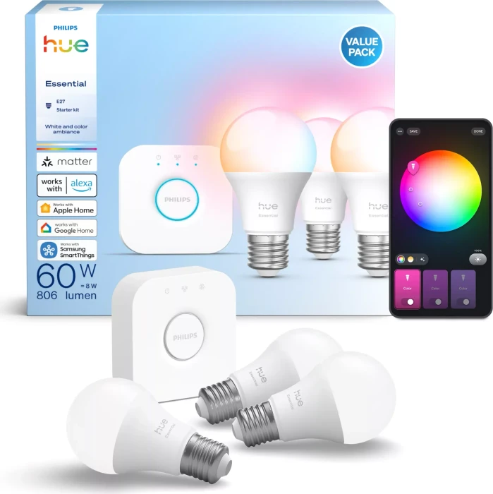 Philips Hue Essential E27 8W Starter-Kit