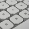 Hama KC-700 Slim-Design Tastatur, silber/weiß, USB, DE Vorschaubild