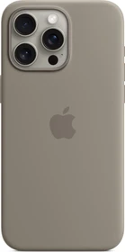 Apple Silikon Case mit MagSafe für iPhone 15 Pro Max tonbraun