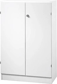 Hammerbacher Schrankwandsystem Solid 6+7 V6550, Streifengriff, weiß/weiß, Aktenschrank