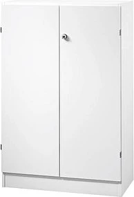 Hammerbacher Schrankwandsystem Solid 6+7 V6550, Streifengriff, weiß/weiß, Aktenschrank