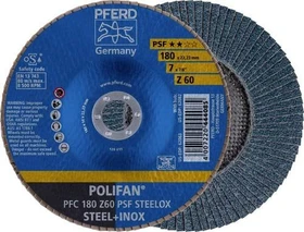 Pferd PFC 180 Z 60 PSF STEELOX POLIFAN Fächerschleifscheibe K60, 180x22.23mm, 10 Stück