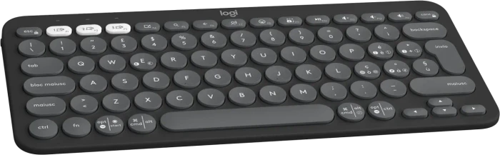 Logitech K380s Pebble Keys 2, schwarz/grau, Logi Bolt, USB/Bluetooth, IT