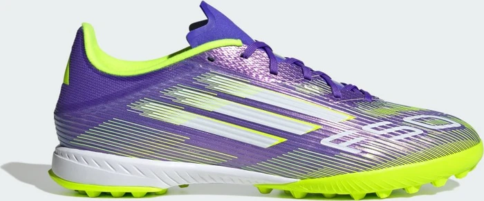 adidas F50 League TF purple rush/cloud white/lucid lemon