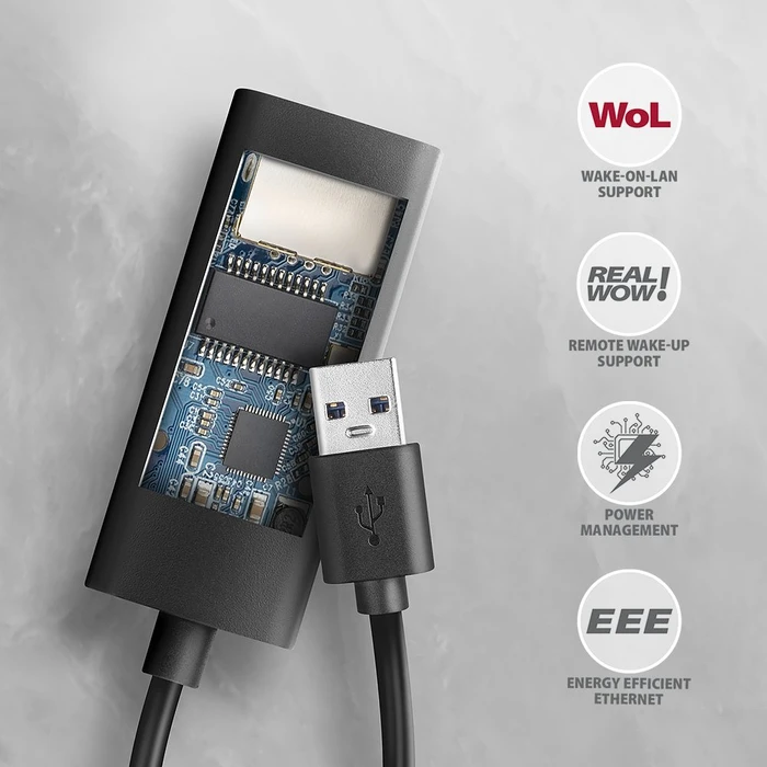 Axagon Gigabit LAN-Adapter, RJ-45, USB-A 3.0 [Stecker]