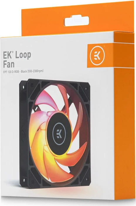 EK Water Blocks EK-Loop Fan FPT 120 D-RGB, Black, 550-2300rpm, LED-Steuerung, 120mm