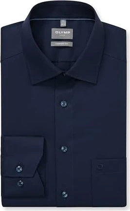 OLYMP Luxor New Kent Comfort Fit Hemd langarm nachtblau (Herren)