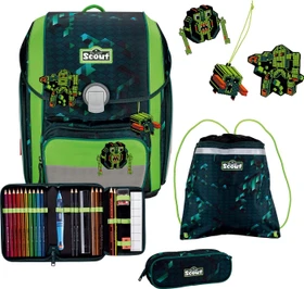 Scout Genius DIN Cubes Schultaschen-Set, 4-tlg.